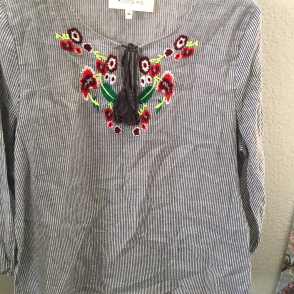Alice blue stitch fix blouse